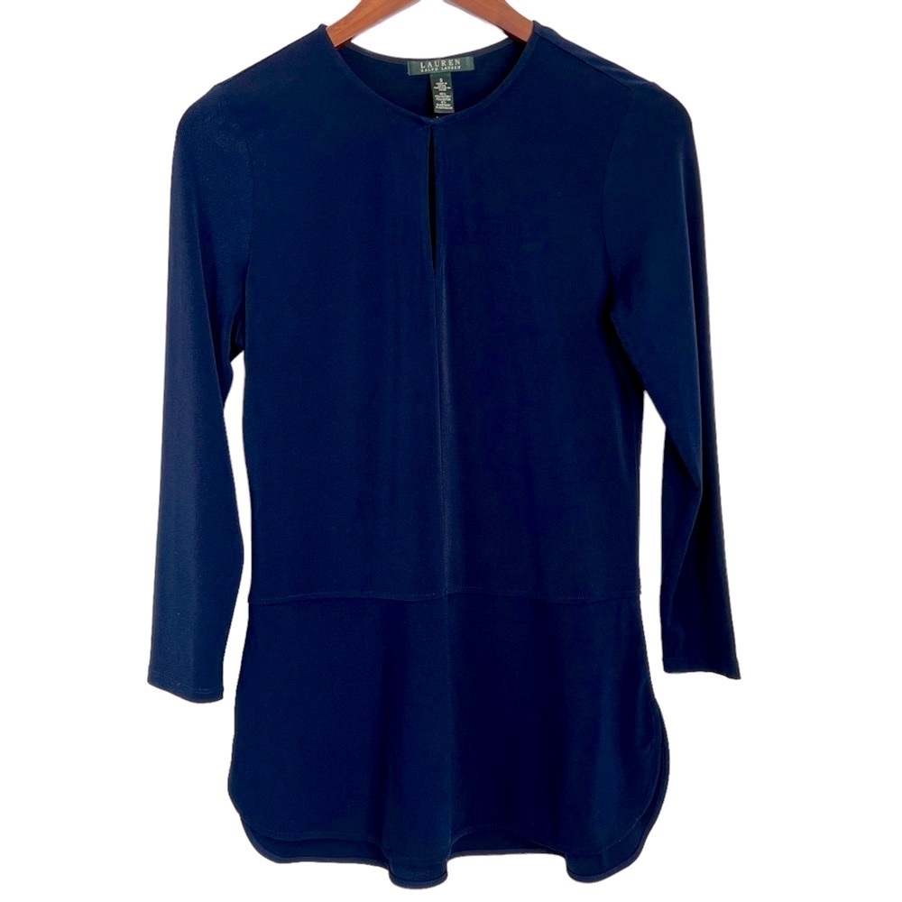 Lauren Ralph Lauren Keyhole Tunic Top Size Small